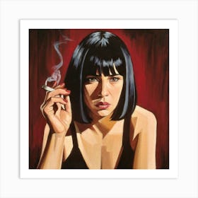 Mia Wallace Pulp Fiction Art Print Painting(1) Art Print