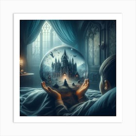 Boy Holding A Crystal Ball Art Print