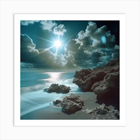 Sunrise Over The Ocean Art Print