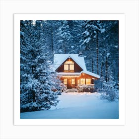 Firefly Magical Christmas House At The Snowy Forest Edge 71974 Art Print