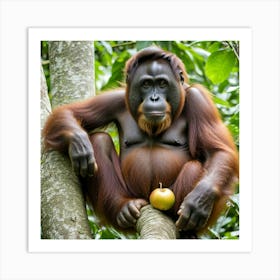 Orangutan In The Forest Photo Art Print