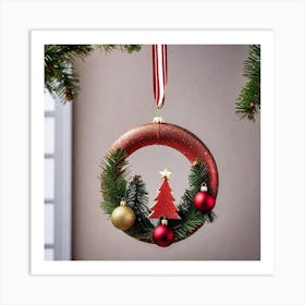 Christmas Wreath Art Print