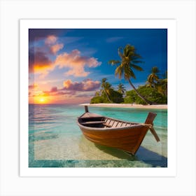 Boat_shore Art Print