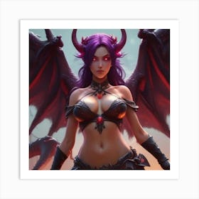 Seductive succubus 01 Art Print