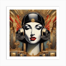 Deco Woman Art Print