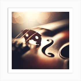 Close Up Of A Violin Art Print