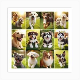 Collage of Dogs: National Pet Day! Art Print