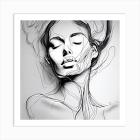 Abstract Portrait Of A Woman Art Print