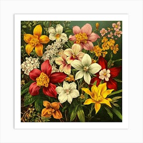 Bouquet Of Flowers Art 2 Art Print