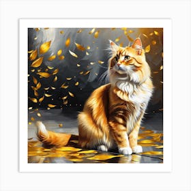 Golden Cat 1 Art Print