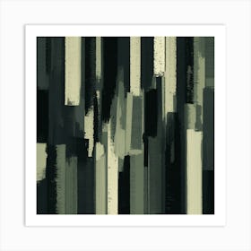 Abstract - Black And White 1 Art Print