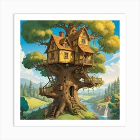 Tree House 3 Art Print