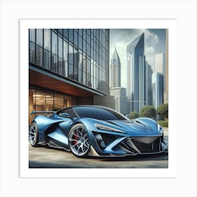 Aston Martin Gt blue Art Print