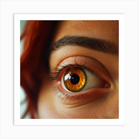 Close Up Of A Woman'S Eye Art Print