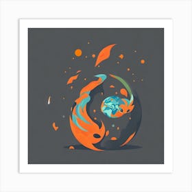 Fire And Earth Art Print