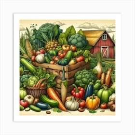 Farm Fresh Vegetables 4 Art Print