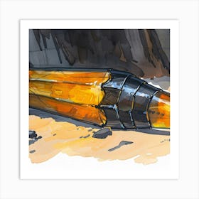 Pencil Laying On The Ground Art Print