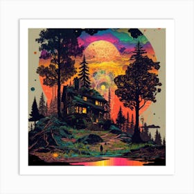 House In The Woods Art Print