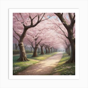 Cherry Blossoms paintings art print 2 Art Print