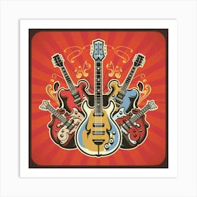 Guitars Art Print