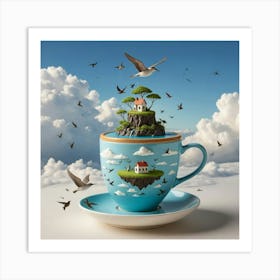 House In A Cup 5 Art Print