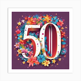 50th Birthday Art Print