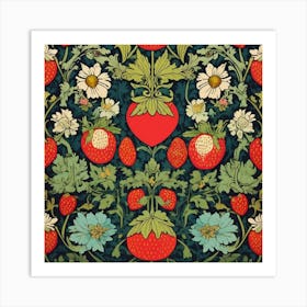 william morris floral fruit print 1 Art Print