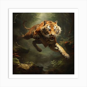 Tiger In The Forest Art Print