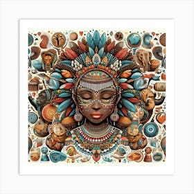 African Woman Wall Art 2 Art Print
