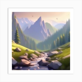 Landscape Painting 100 Art Print