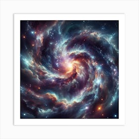 A mesmerizing and otherworldly galaxy filled with stars and nebulas.3 Art Print