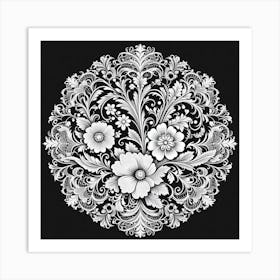 Ornate Floral Pattern Art Print