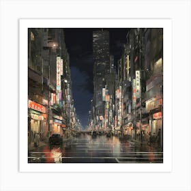 City At Night 2 Art Print