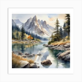 Mountain Lake 1 Art Print