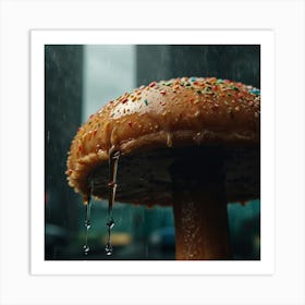 Doughnut Mushroom Art Print