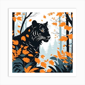 Tiger In The Forest Art Print