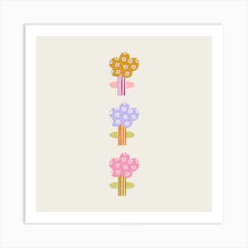 colorful flowers Art Print