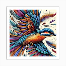 Colored Bird Art Print