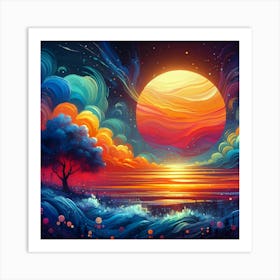 Colorful Sunset In The Sky Art Print