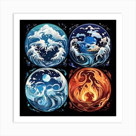 Four Seasons Of Fire art print Art Print