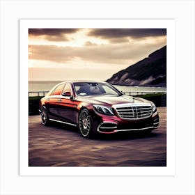 Maybach Car Automobile Vehicle Automotive Luxury German Brand Logo Iconic Prestige Perfor (3) Art Print