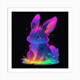 Rainbow Bunny Art Print