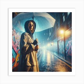 Rainy Night In The City Art Print