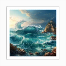 Ocean - Ocean Stock Videos & Royalty-Free Footage 1 Art Print