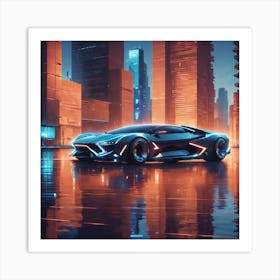 Futuristic Car 4 Art Print