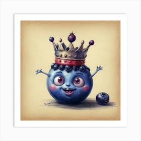 Blueberry King 1 Art Print