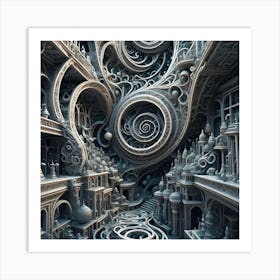 Genius, Madness, Time And Space 6 Art Print