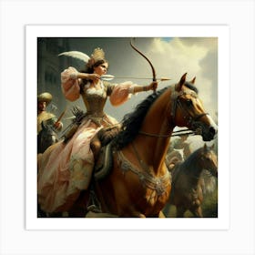 Woman On Horseback53 Art Print