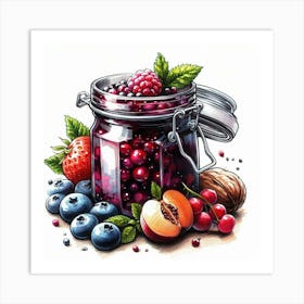 Jar With Jam Art Print