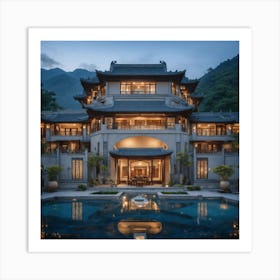 Chinese Mansion Art Print